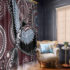 Aboriginal Pattern Bird Window Curtain