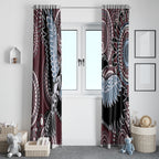 Aboriginal Pattern Bird Window Curtain