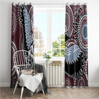 Aboriginal Pattern Bird Window Curtain
