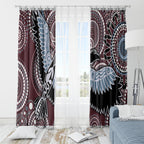 Aboriginal Pattern Bird Window Curtain