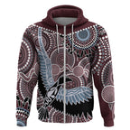 Aboriginal Pattern Bird Zip Hoodie