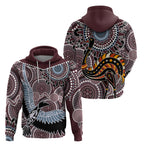 Aboriginal Pattern Bird Zip Hoodie