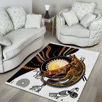 Aboriginal Kangaroo Pattern Dot Art Area Rug