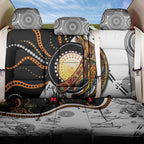 Aboriginal Kangaroo Pattern Dot Art Back Car Seat Cover