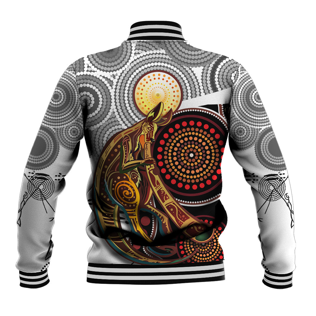 Aboriginal Kangaroo Pattern Dot Art Baseball Jacket