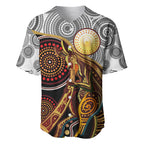 Aboriginal Kangaroo Pattern Dot Art Baseball Jersey