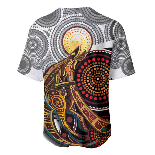 Aboriginal Kangaroo Pattern Dot Art Baseball Jersey