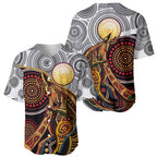 Aboriginal Kangaroo Pattern Dot Art Baseball Jersey