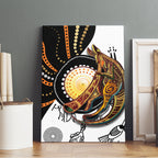 Aboriginal Kangaroo Pattern Dot Art Canvas Wall Art