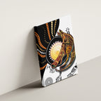 Aboriginal Kangaroo Pattern Dot Art Canvas Wall Art