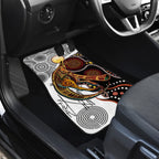 Aboriginal Kangaroo Pattern Dot Art Car Mats