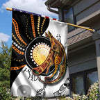 Aboriginal Kangaroo Pattern Dot Art Garden Flag