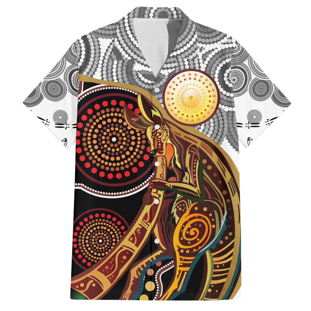 Aboriginal Kangaroo Pattern Dot Art Hawaiian Shirt
