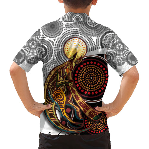 Aboriginal Kangaroo Pattern Dot Art Hawaiian Shirt