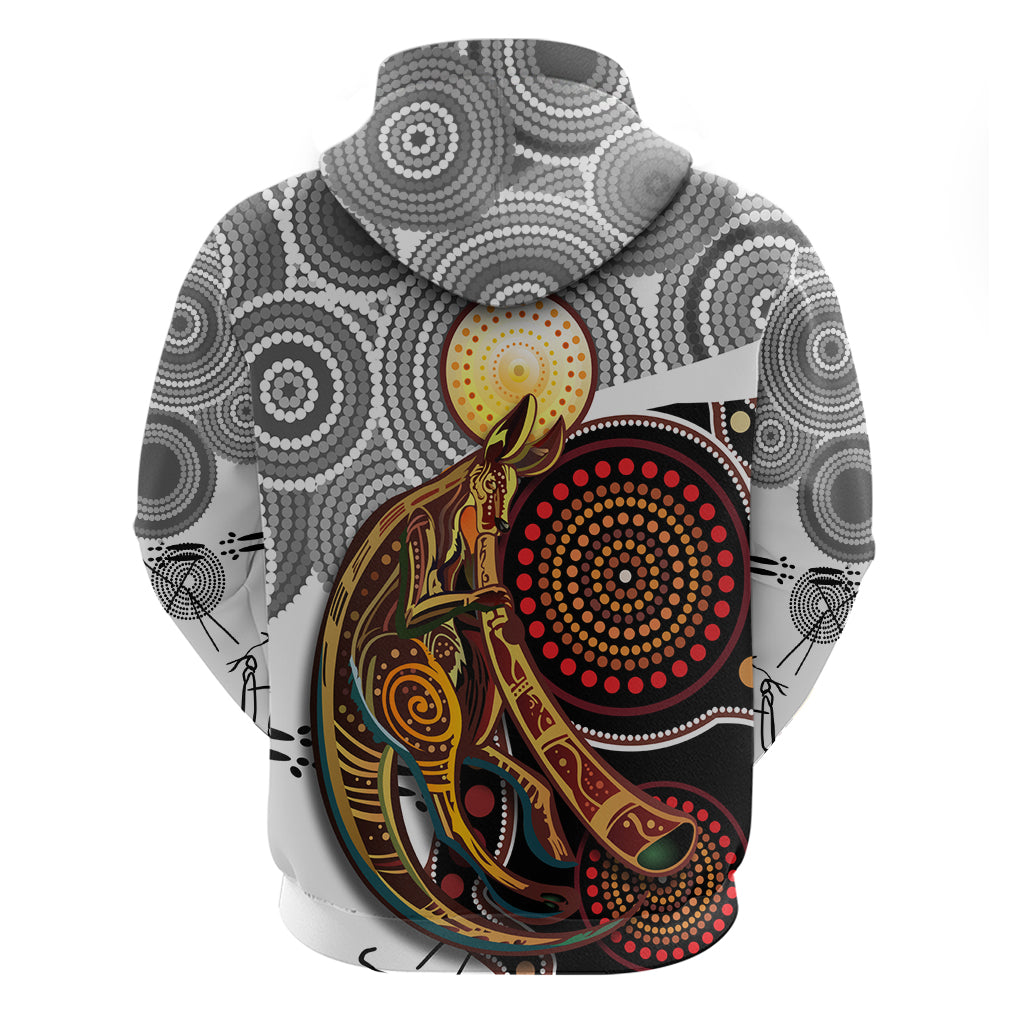 Aboriginal Kangaroo Pattern Dot Art Hoodie