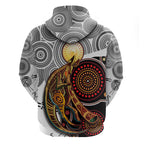 Aboriginal Kangaroo Pattern Dot Art Hoodie