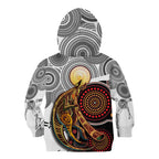 Aboriginal Kangaroo Pattern Dot Art Kid Hoodie