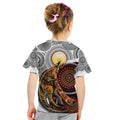 Aboriginal Kangaroo Pattern Dot Art Kid T Shirt