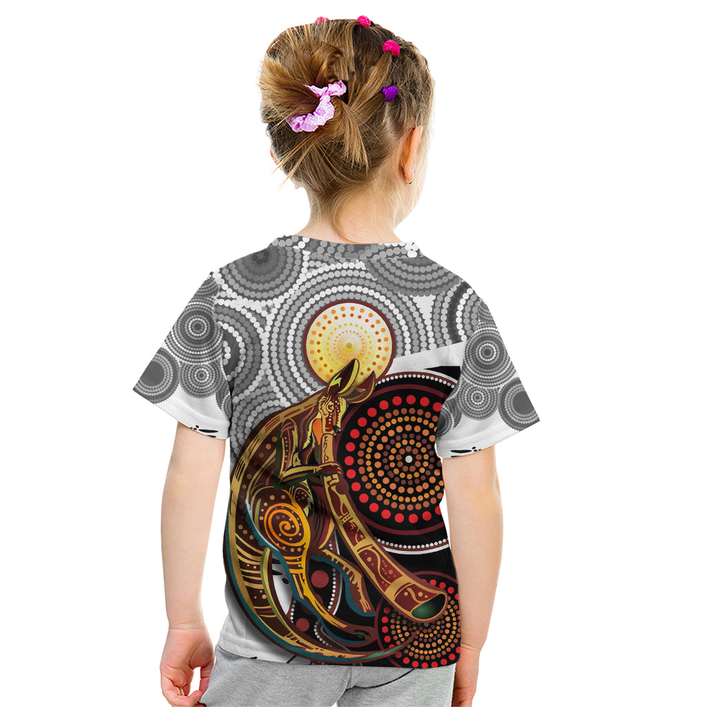 Aboriginal Kangaroo Pattern Dot Art Kid T Shirt