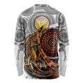 Aboriginal Kangaroo Pattern Dot Art Long Sleeve Shirt