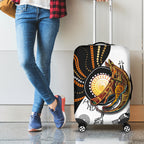Aboriginal Kangaroo Pattern Dot Art Luggage Cover