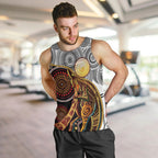 Aboriginal Kangaroo Pattern Dot Art Men Tank Top