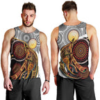 Aboriginal Kangaroo Pattern Dot Art Men Tank Top
