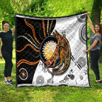 Aboriginal Kangaroo Pattern Dot Art Quilt