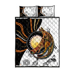 Aboriginal Kangaroo Pattern Dot Art Quilt Bed Set