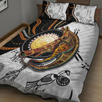 Aboriginal Kangaroo Pattern Dot Art Quilt Bed Set