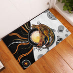 Aboriginal Kangaroo Pattern Dot Art Rubber Doormat
