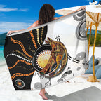 Aboriginal Kangaroo Pattern Dot Art Sarong