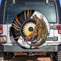 Aboriginal Kangaroo Pattern Dot Art Spare Tire Cover