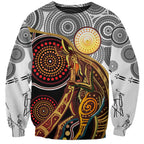 Aboriginal Kangaroo Pattern Dot Art Sweatshirt