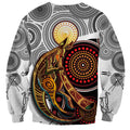 Aboriginal Kangaroo Pattern Dot Art Sweatshirt