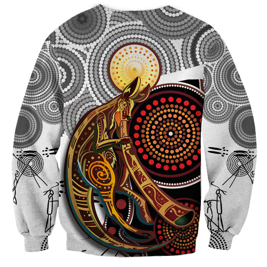 Aboriginal Kangaroo Pattern Dot Art Sweatshirt