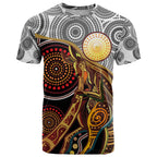 Aboriginal Kangaroo Pattern Dot Art T Shirt