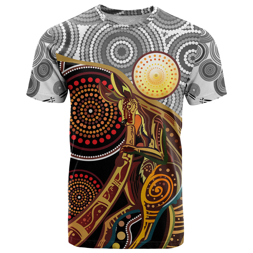 Aboriginal Kangaroo Pattern Dot Art T Shirt