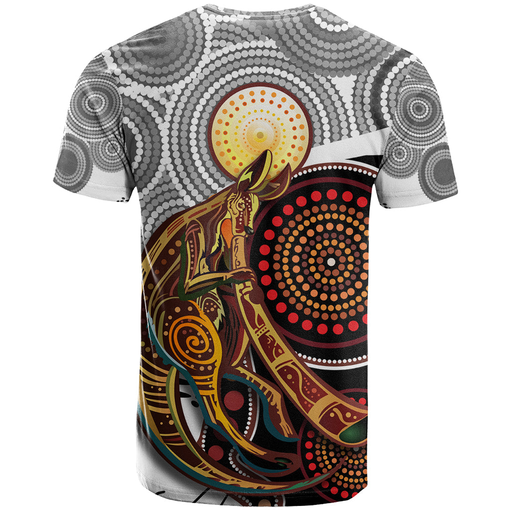 Aboriginal Kangaroo Pattern Dot Art T Shirt