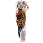 Aboriginal Kangaroo Pattern Dot Art Tank Maxi Dress