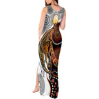 Aboriginal Kangaroo Pattern Dot Art Tank Maxi Dress