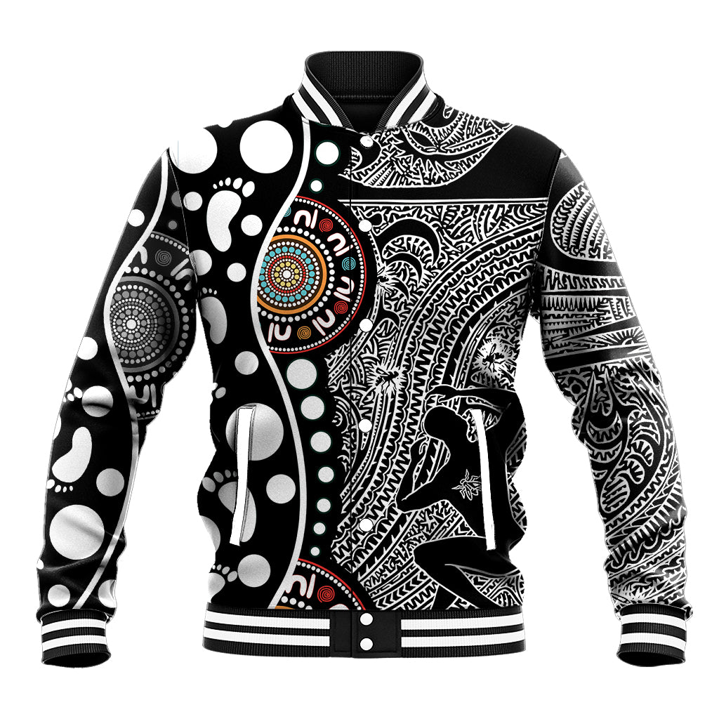 Torest Trait Islands Map Mix Aboriginal Pattern Baseball Jacket