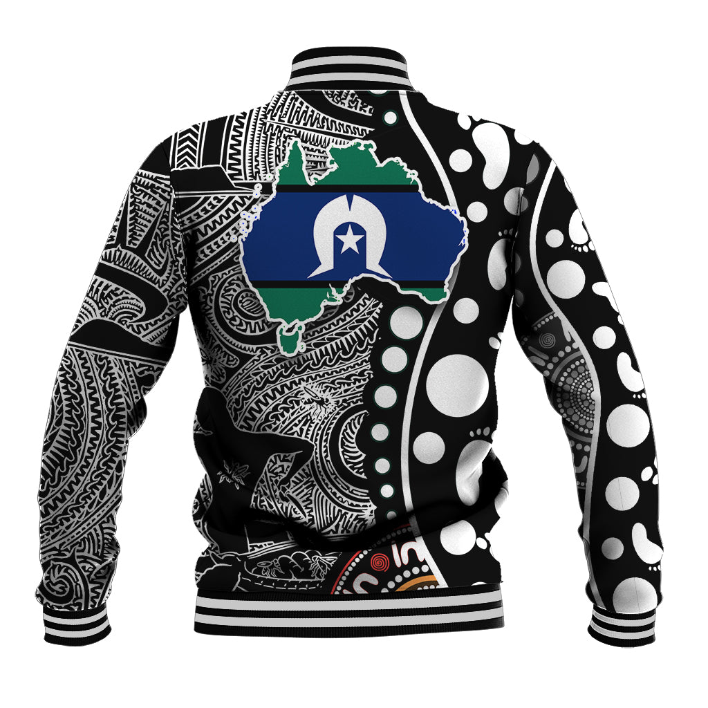 Torest Trait Islands Map Mix Aboriginal Pattern Baseball Jacket