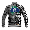 Torest Trait Islands Map Mix Aboriginal Pattern Baseball Jacket