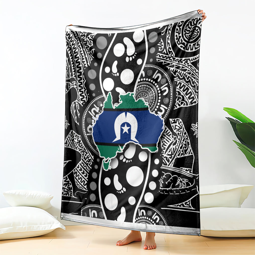 Torest Trait Islands Map Mix Aboriginal Pattern Blanket