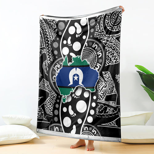 Torest Trait Islands Map Mix Aboriginal Pattern Blanket