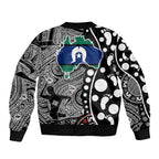 Torest Trait Islands Map Mix Aboriginal Pattern Bomber Jacket