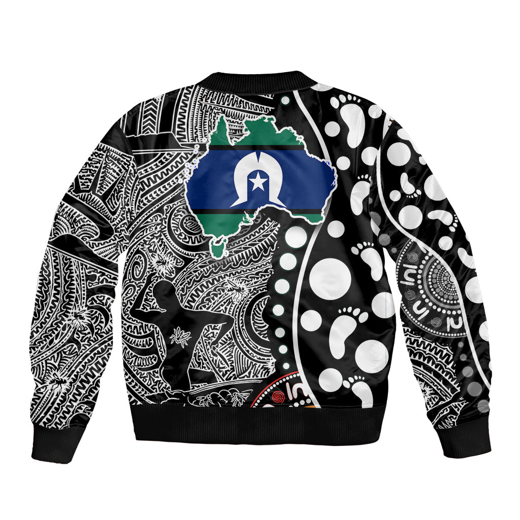 Torest Trait Islands Map Mix Aboriginal Pattern Bomber Jacket