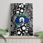 Torest Trait Islands Map Mix Aboriginal Pattern Canvas Wall Art