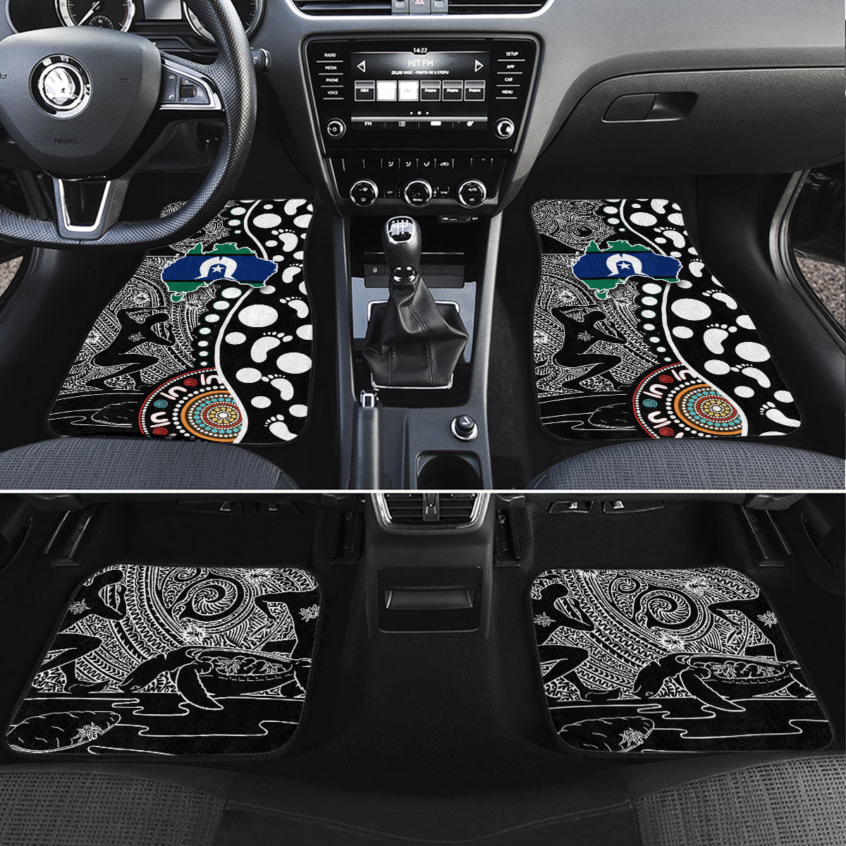Torest Trait Islands Map Mix Aboriginal Pattern Car Mats